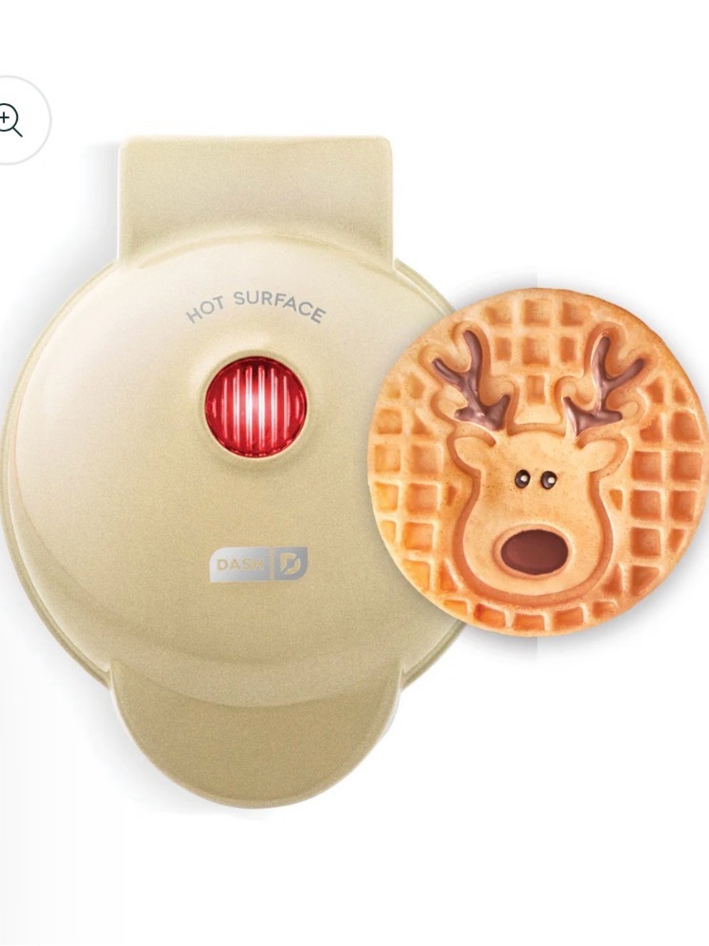 Dash Reindeer Mini Waffle Maker - Beige Brand New in the box!